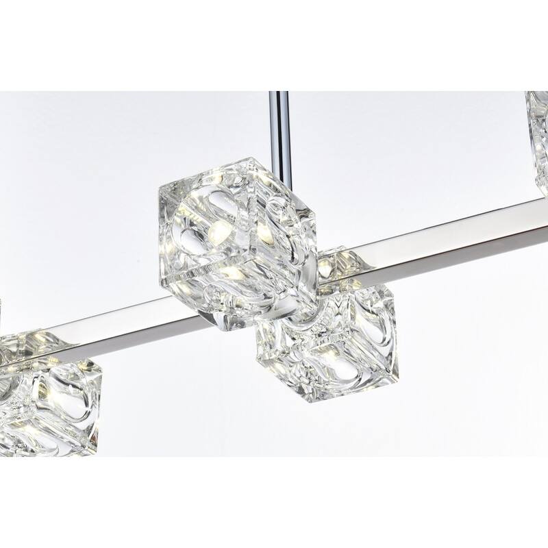 Elegant Lighting LD920D30 Lyra 8 Light 30" Wide Linear Pendant