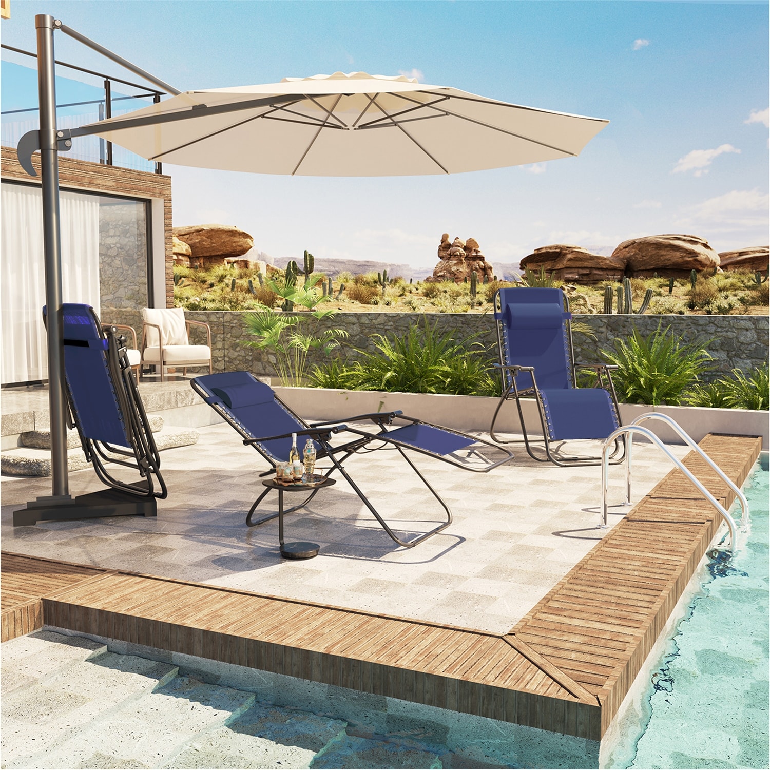 Homall Patio Zero Gravity Chair Lawn Lounge Chair with Pillow Set