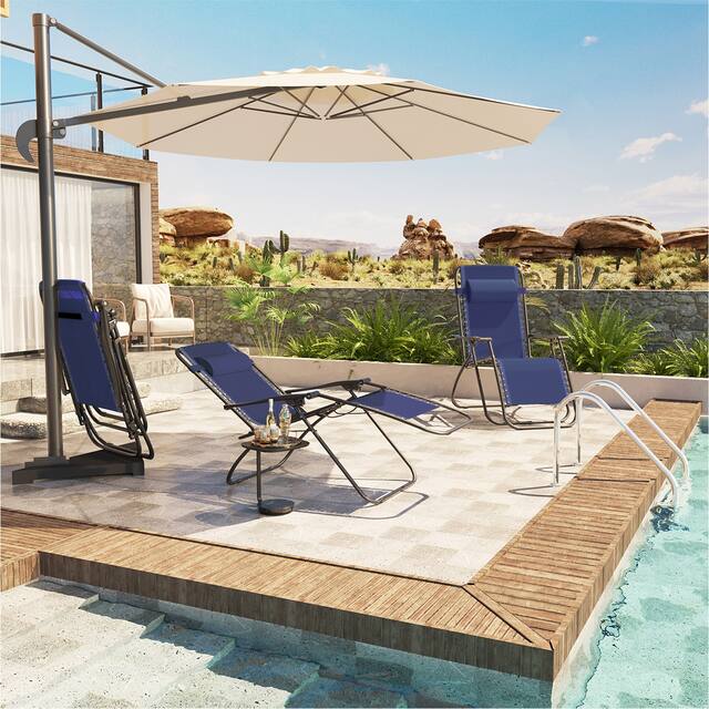 Homall Patio Zero Gravity Chair Lawn Lounge Chair with Pillow Set of 2
