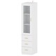 preview thumbnail 17 of 17, 70.9"H Combo Chest Dresser Storage Cabinet with Glass Door White