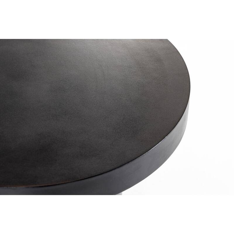 Modrest Bruni Modern Black Concrete End Table