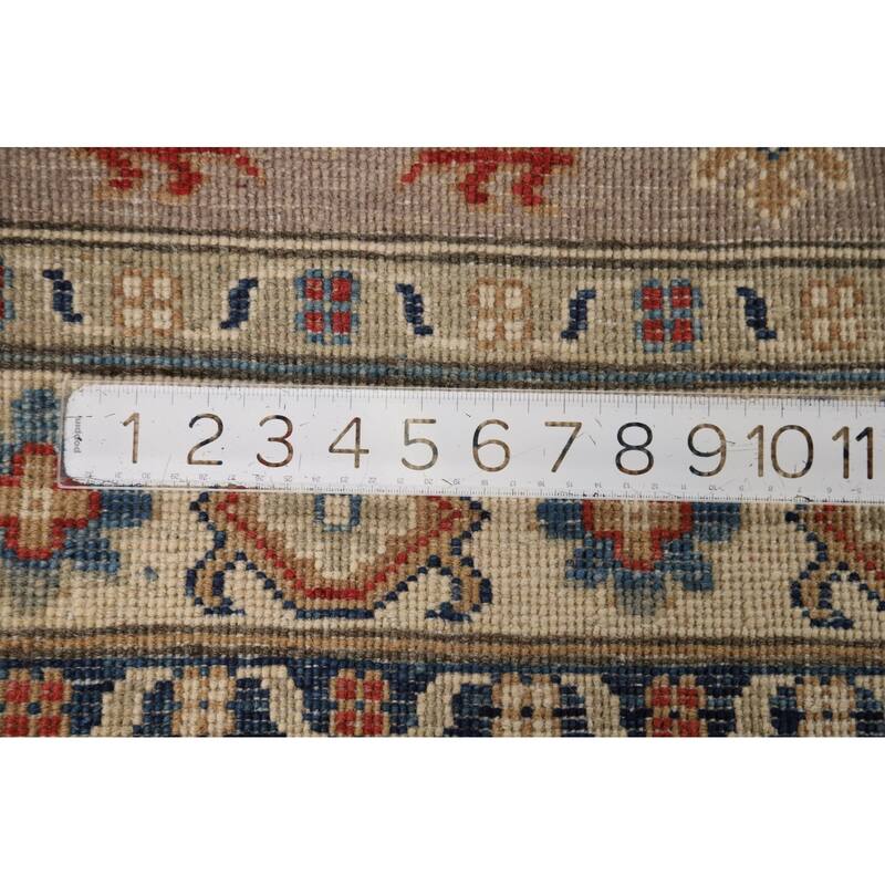 Light Brown Kazak Foyer Rug Hand-Knotted Wool Carpet - 2'8"x 4'1"