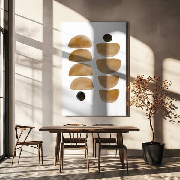 slide 2 of 2, "Geometric Brush" Wrapped Canvas Wall Art
