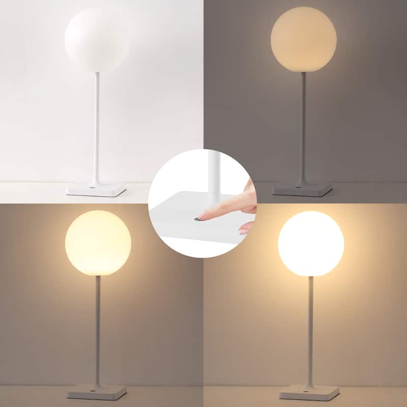 17.5" Modern LED Table Lamp, Dimmable, Cordless, Touch Sensor (Set of 2) - 17.50
