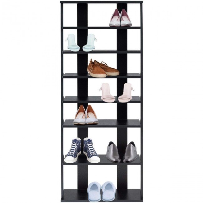 7-Tier Dual Shoe Rack Free Standing Shelves Storage Shelves