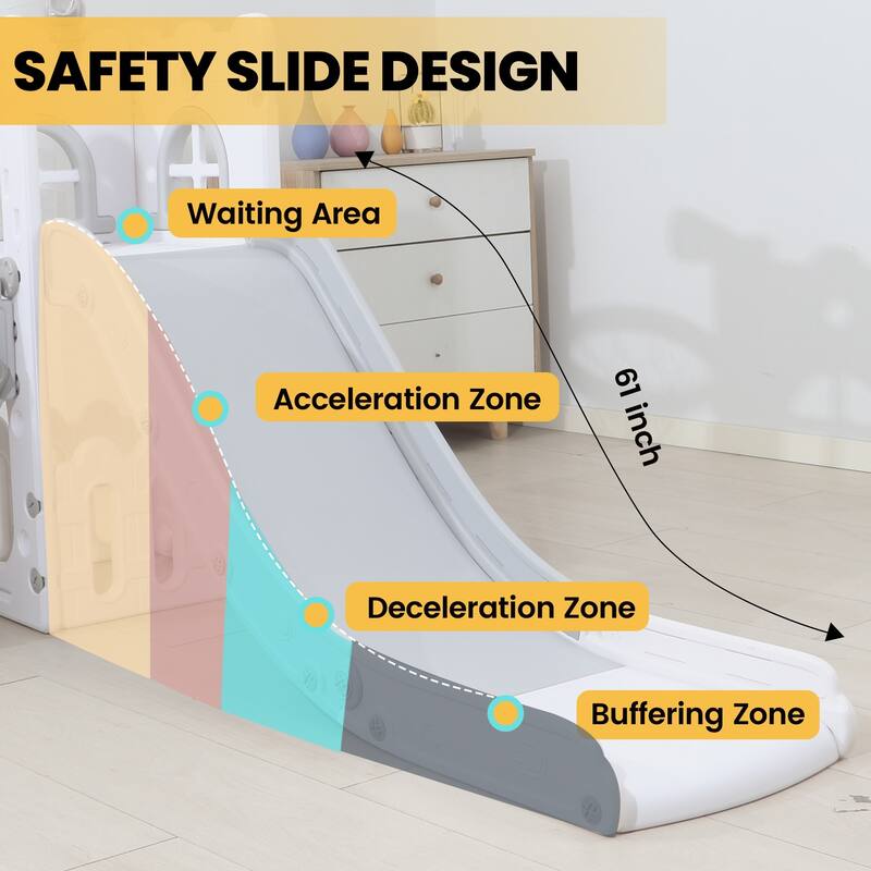 Toddler Kids Slide Swing Outdoor and Indoor Play set