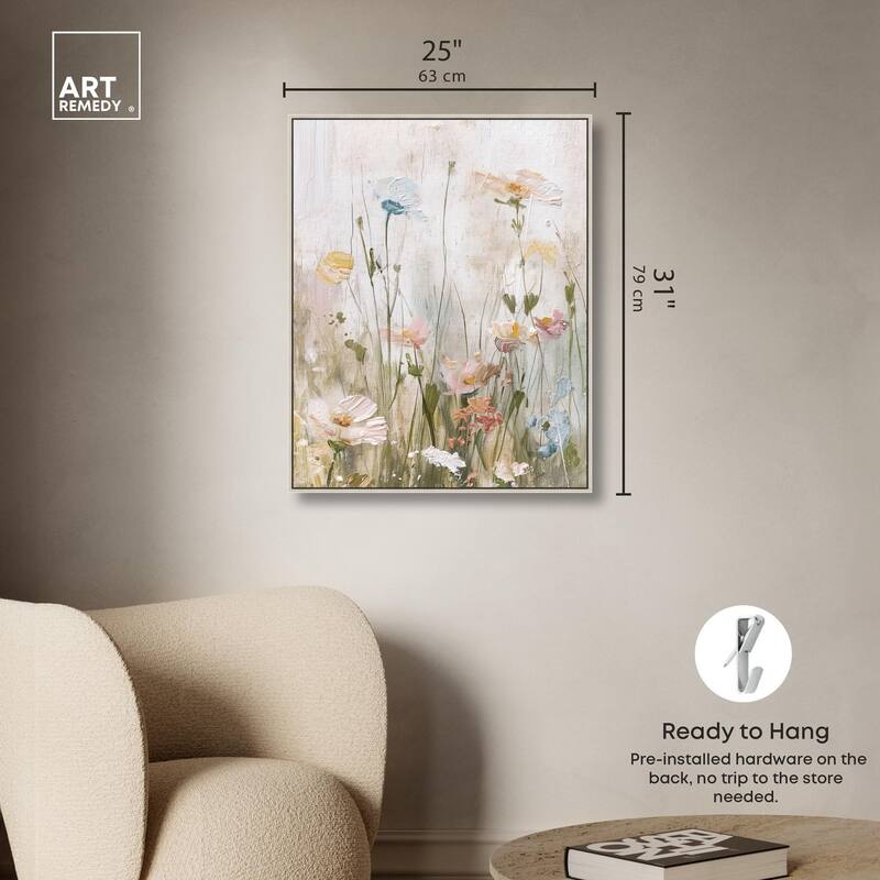 Floral Luster Canvas by Art Remedy