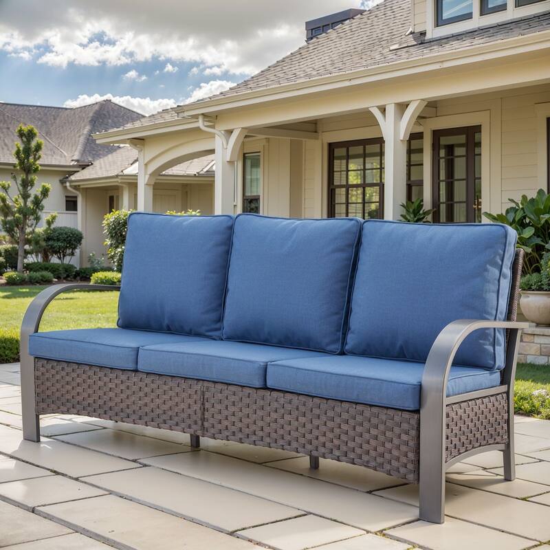 Outdoor Patio 3 Seater Sofa Furniture Couch Sofa