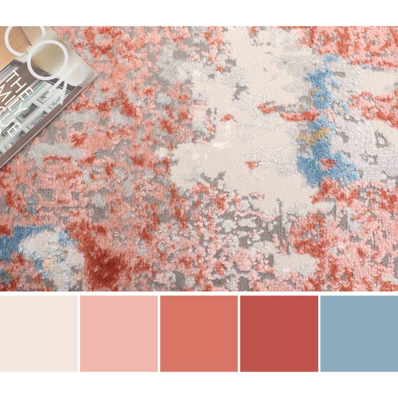 ECARPETGALLERY Machine Made Bronte Ivory Area Rug