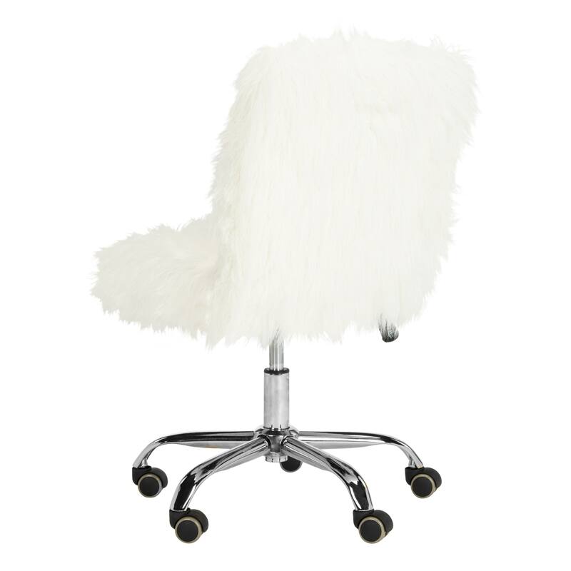 SAFAVIEH Henia Faux Sheepskin Adjustable Office Chair - 26Wx26Dx31H