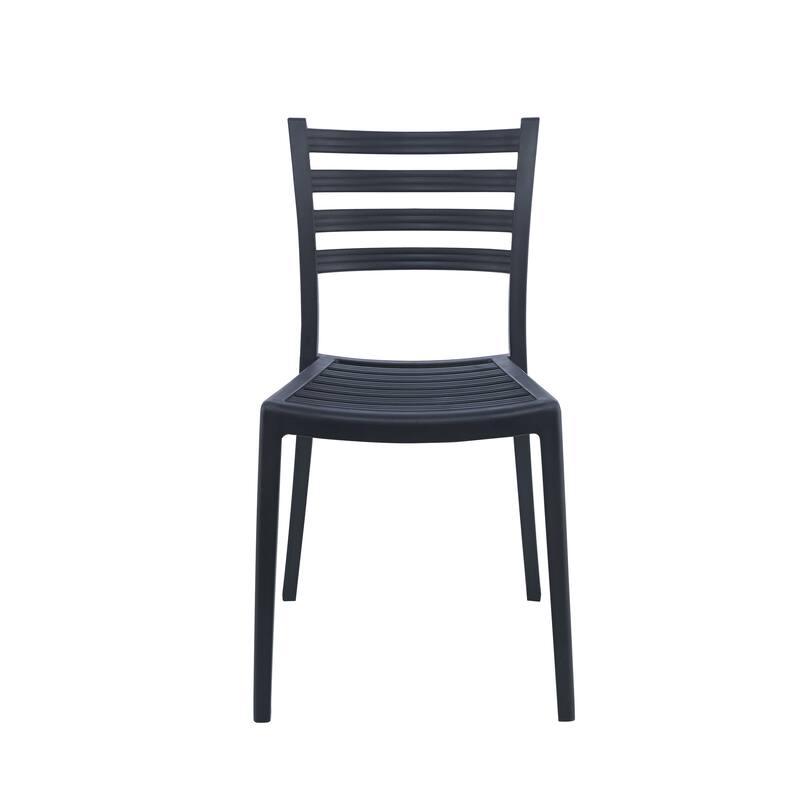 Porthos Home Faro Dining Chairs Set Of 2, PP Plastic, Stackable Design