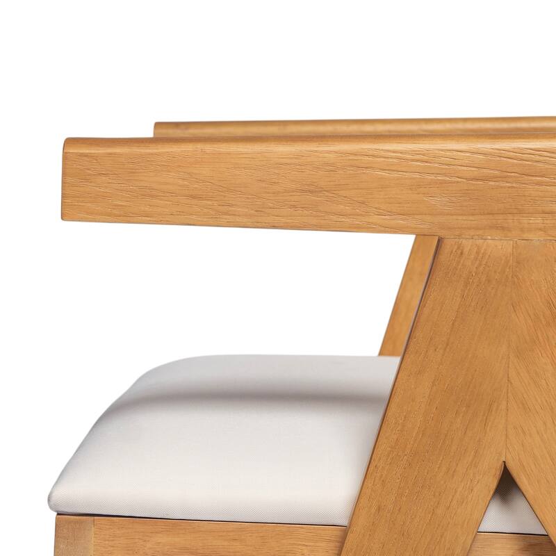 Farmhouse Kitchen Chairs Set of 2, Rattan Back Upholstered Arm Chairs