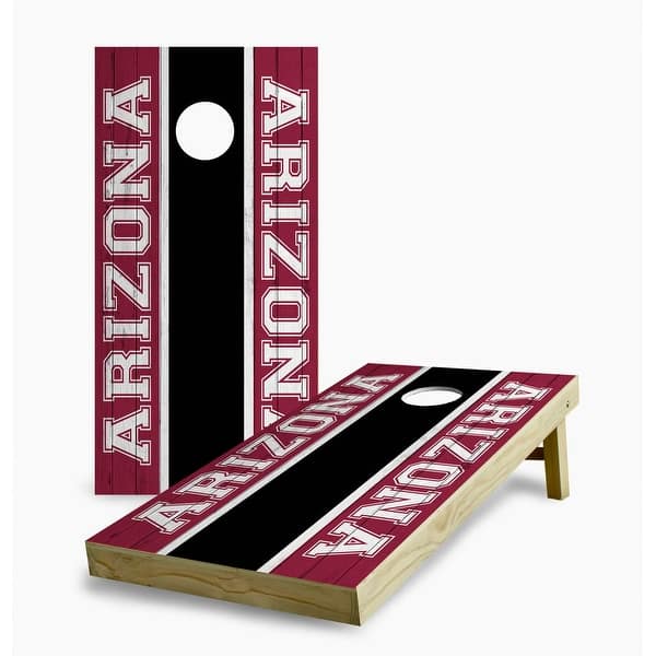 slide 2 of 7, Arizona Cardinals Striped Cornhole Game (Choose Wraps or Boards) 2x4 Boards (24" x 48") - Include ALL Accessories