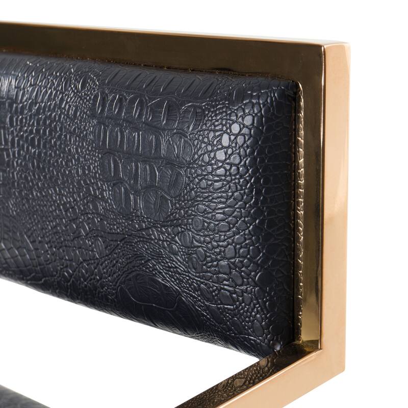 Modrest Rosario Modern Black & Rosegold Dining Chair