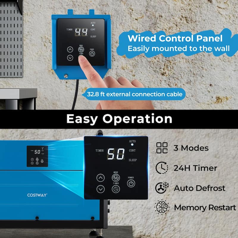 Costway 192 Pint Crawl Space Dehumidifier Commercial Dehumidifier with - See Details