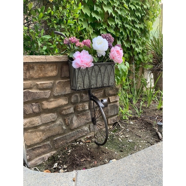 Farmhouse Vintage Wall Metal Bicycle Pot Planter. Opens flyout.