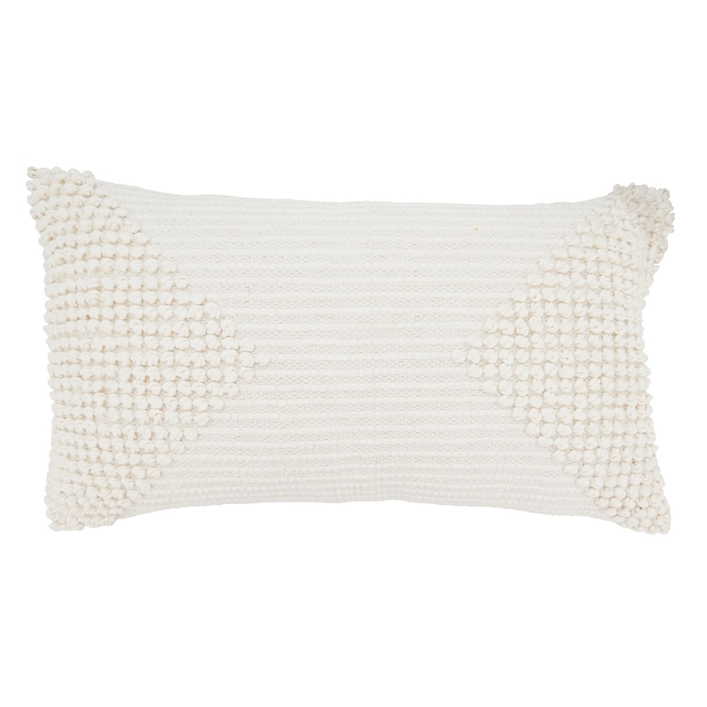 Textured Woven Diamond Throw Pillow