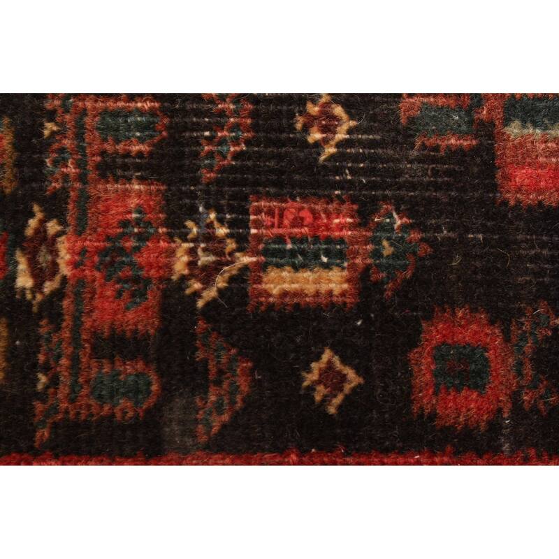 ECARPETGALLERY Hand-knotted Kayseri Vintage Dark Red Wool Rug - 3'10 x 4'2