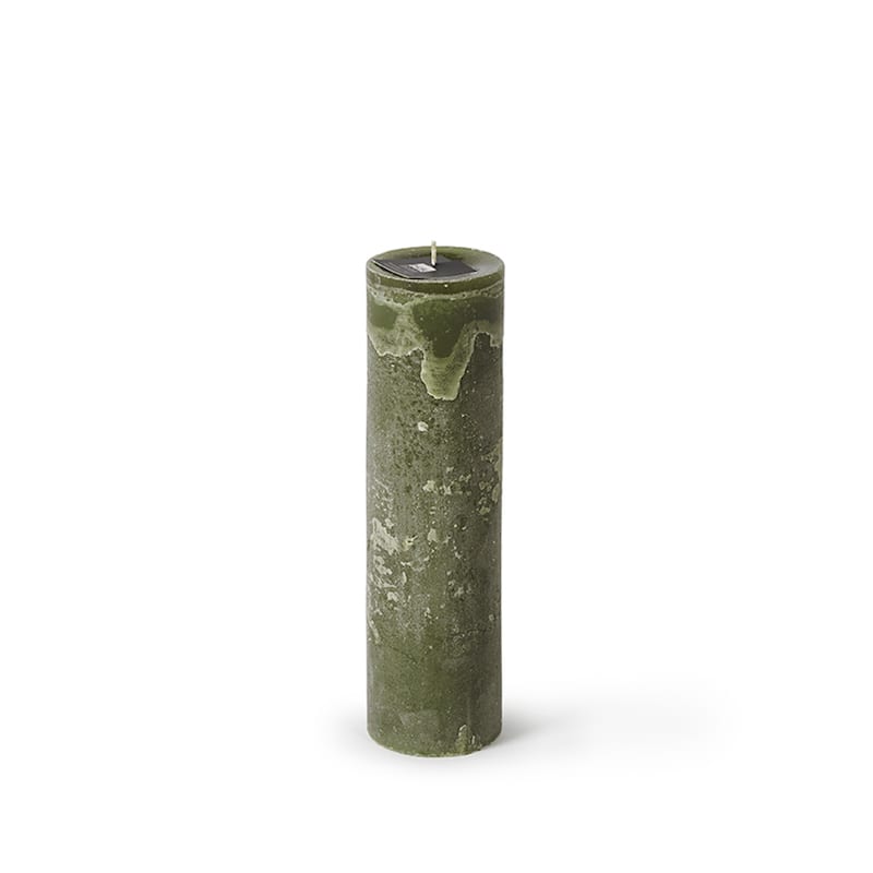 Small Pillar Candle 2.75"x9.85"H Dark Green