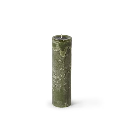 Small Pillar Candle 2.75"x9.85"H Dark Green