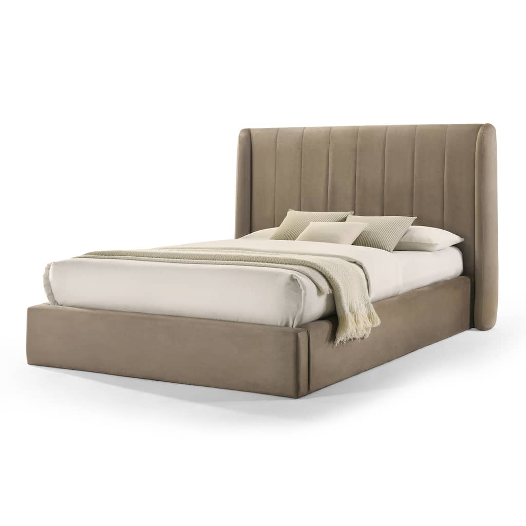 Modrest Kiro Modern Tan Fabric Bed