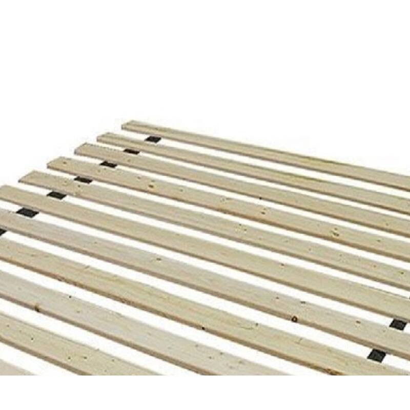 Full Size Solid Wood Bed Slats with Fabric Strap Support