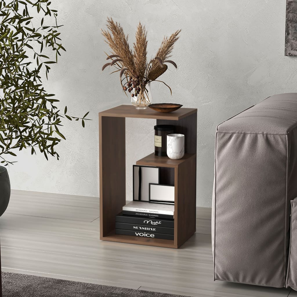 25" High 3-Tier Open Shelf Side Table For Living Room