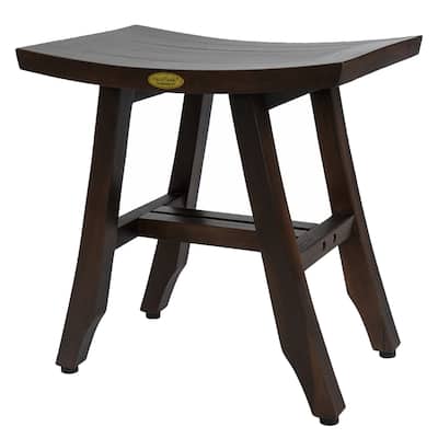 DecoTeak, 18" Bench, Shower Stool, Shower Seat, Shower Chair for Inside Shower, Teak Shower Bench, Small Bench, Shower Foot Rest