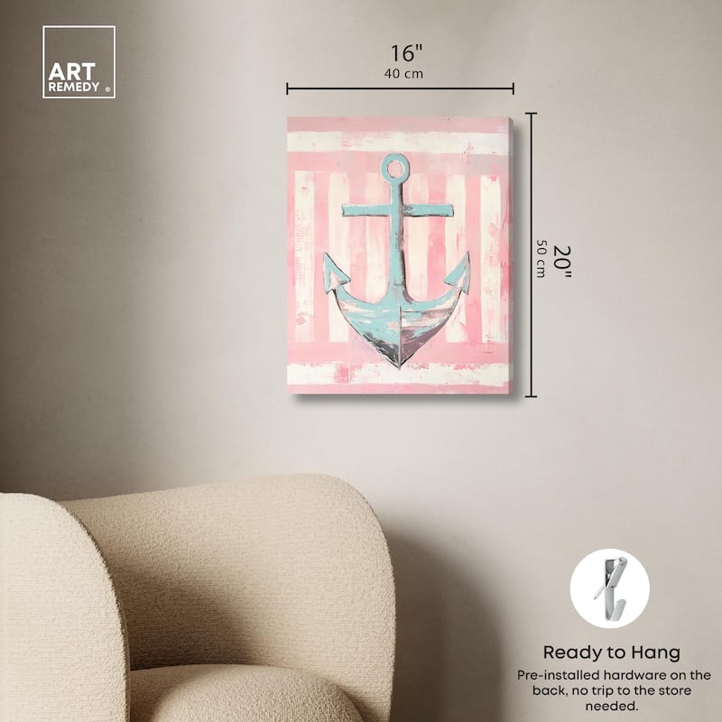 Sea Anchor Canvas by Art Remedy, Gallery Wrapped