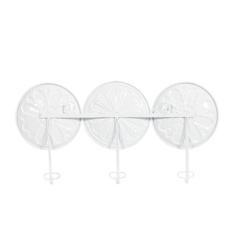 White Iron Farmhouse Wall Hook 11 x 22 x 2 - 22 x 2 x 11