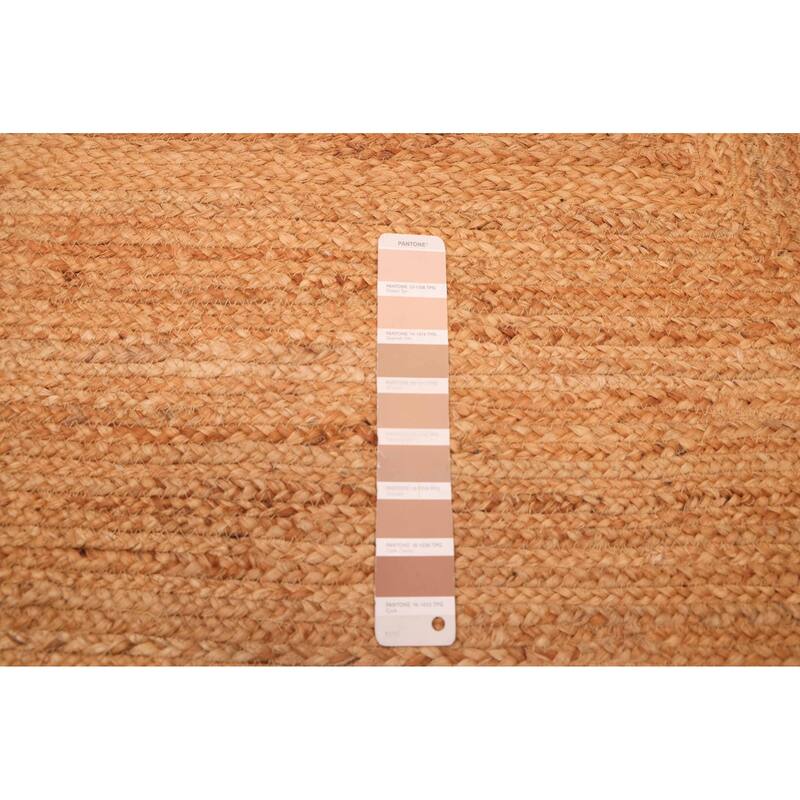 ECARPETGALLERY Braided Weave Palas Denizli Tan Jute Rug - 5'3 x 7'6