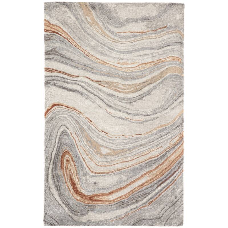 Hammet Handmade Abstract Marbled Pattern Area Rug