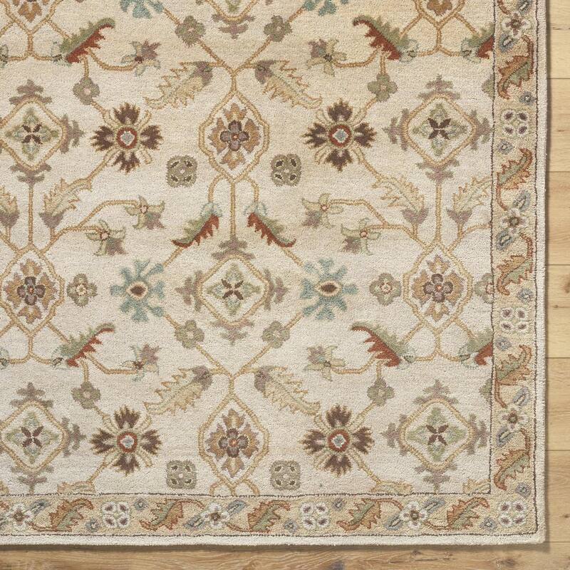 Livabliss Traditional Caesar Border Area Rug