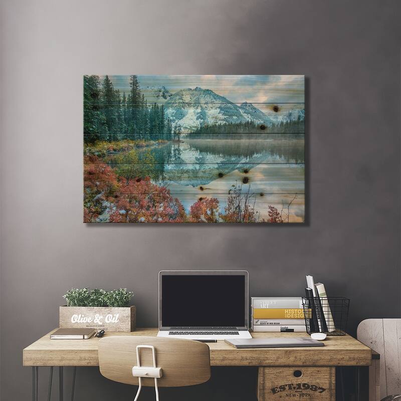 Grand Tetons From String Lake, Grand Teton National Park, Wyoming I Print On Wood by Tim Fitzharris - Multi-Color