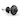 Black Wrought Iron Cabinet Knob 1" Diameter 1 3/8" projection, Screw Included Renovators Supply