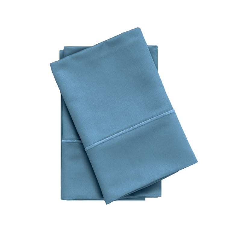 Superior Egyptian Cotton 650 TC Embroidered Pillow Cases, Set of 2