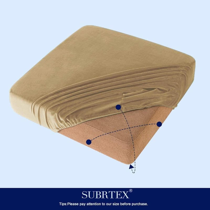 Subrtex Armchair Cushion Covers Velvet Stretch Furniture Protector