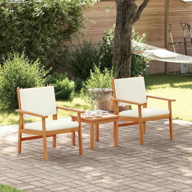vidaXL 3/4/5/6 Piece Garden Sofa/Dining/Bistro Set with Cushions Solid Wood Acacia