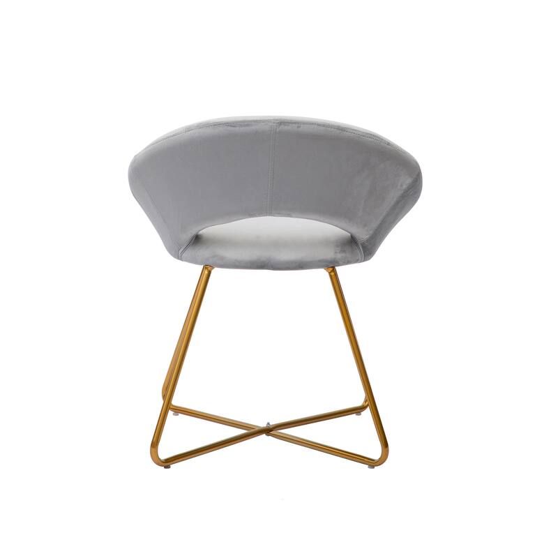 Porthos Home Reine Leisure Accent Chairs Set of 2, Velvet Upholstery, Gold Legs