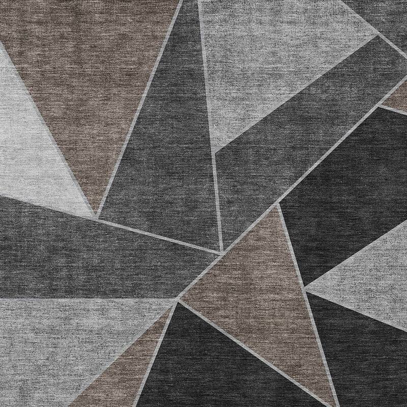 HomeRoots Geometric Transitional Rectangle Outdoor Rug