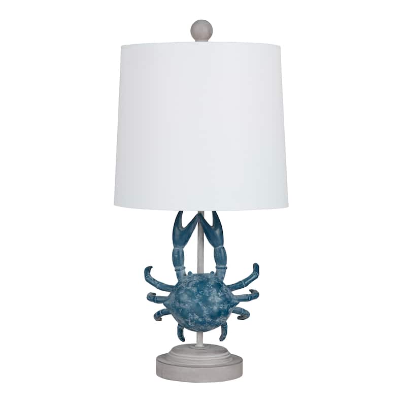 20.25"H Resin Table Crap Lamp with Shade - 10" x 10" x 20.25"
