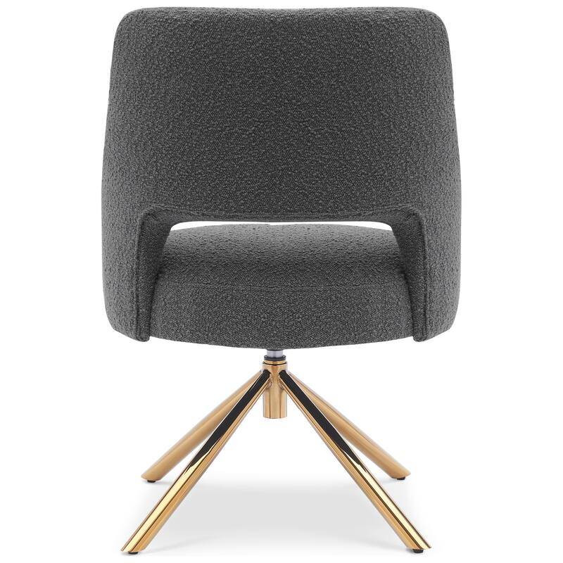 Boucle Polyester Upholstered Swivel Accent Chair - Stain Resistant (Set of 4)