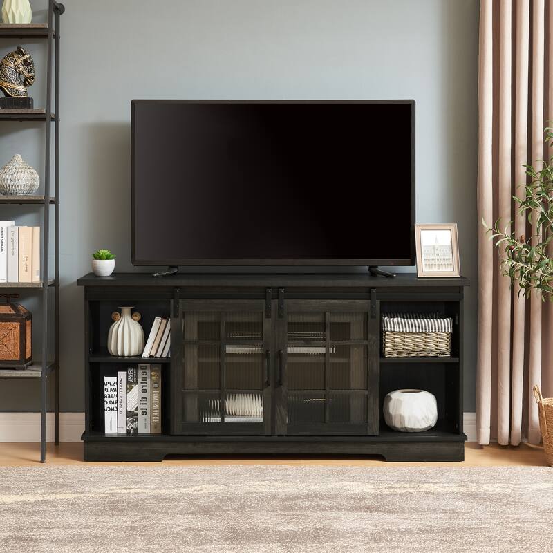 Multipurpose Sliding Door TV Stand Large Storage Cabinet