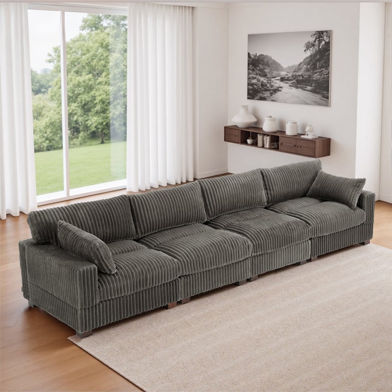 U-shaped Modular Sectional Set Upholstered Sofa Couch