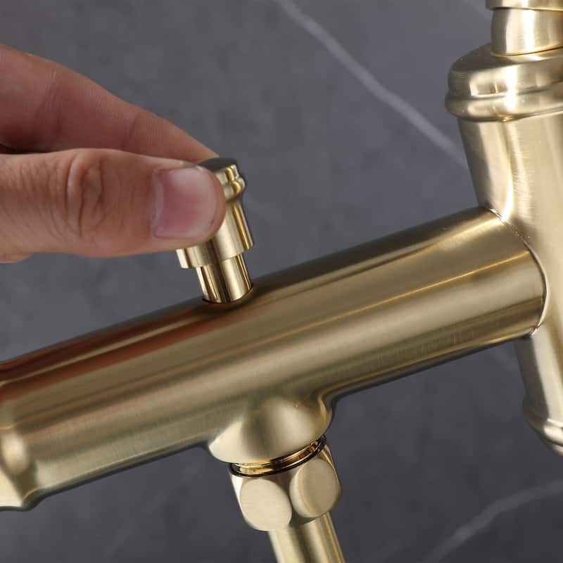 Single Handle Floor Mounted BAthtub Filler with Hand shower