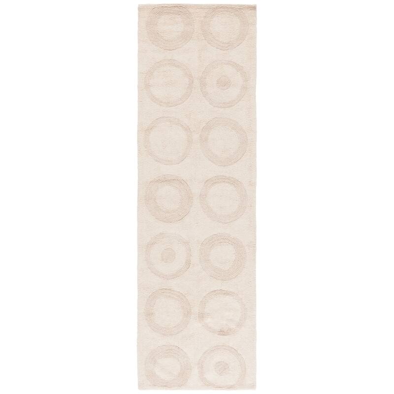 SAFAVIEH Hand-Woven Easy Care Michell Modern & Contemporary Cotton - 2' 3" x 8' - Ivory - Runner