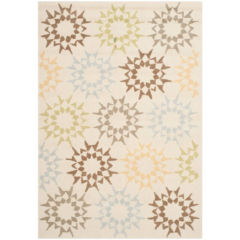 Martha Stewart by SAFAVIEH Quilt Cotton Rug - 3'9" x 5'9" - Creme
