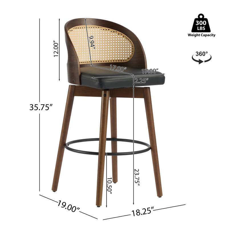 Como Indoor Wood Barstool