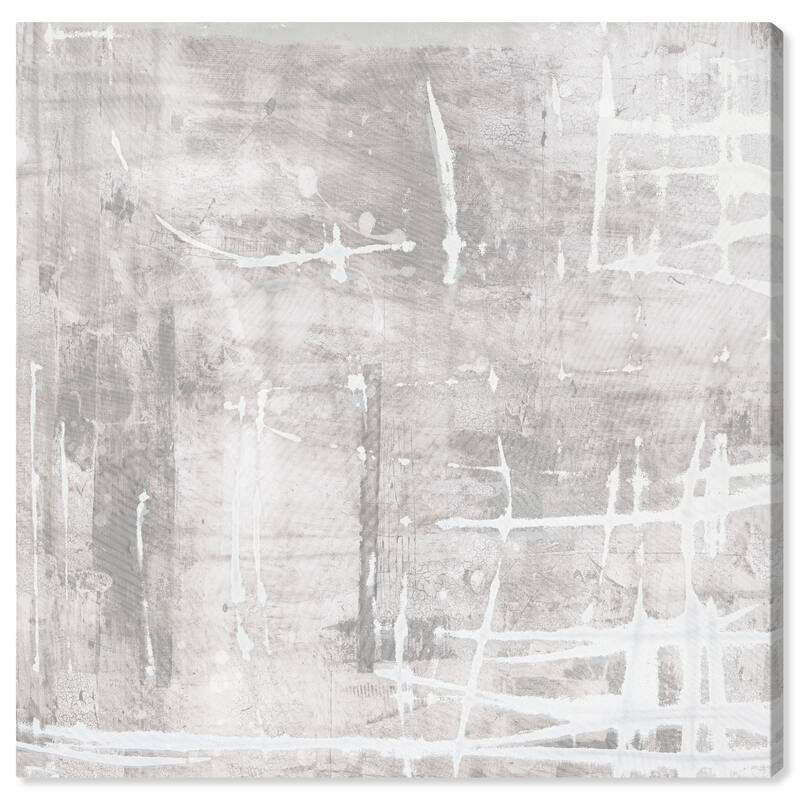 Wynwood Studio Canvas Abstract Balans Gray and Light Gray Modern & Contemporary Wall Art Canvas Print