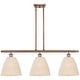 preview thumbnail 6 of 19, Innovations Lighting Endless Possibilities Ballston - Bristol Natural - 3 Light 36" Stem Hung Island Light Antique Copper